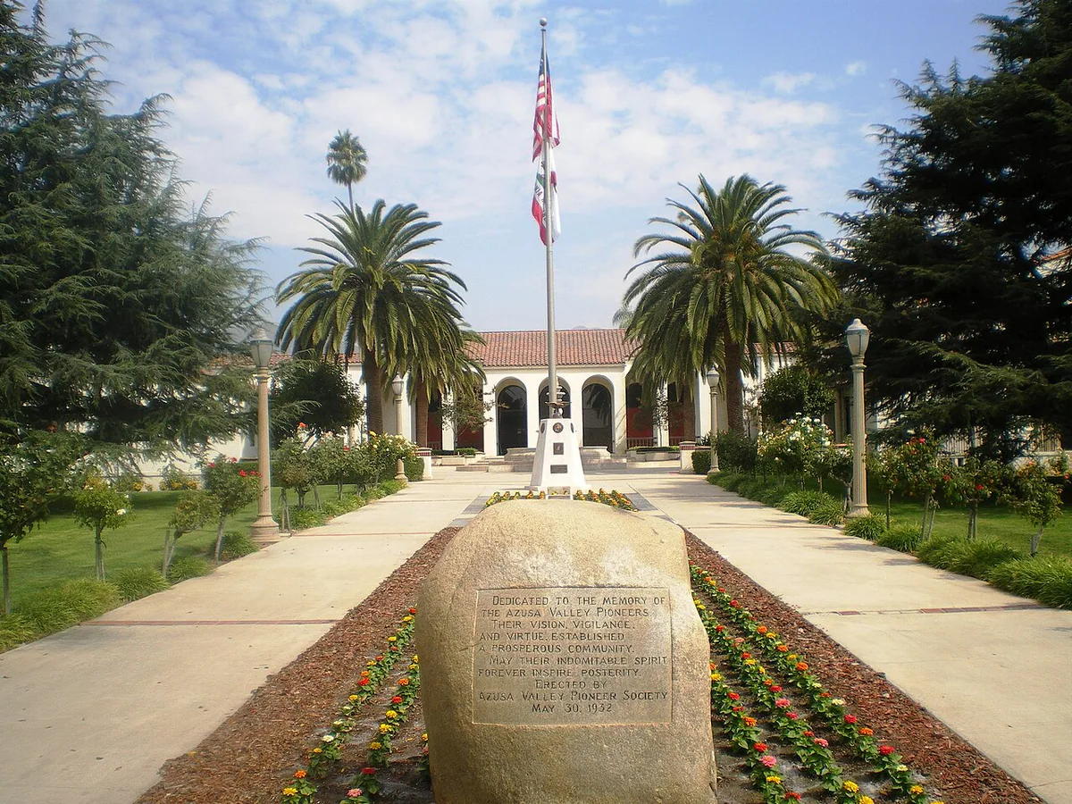 Azusa city landmark and local streetscape