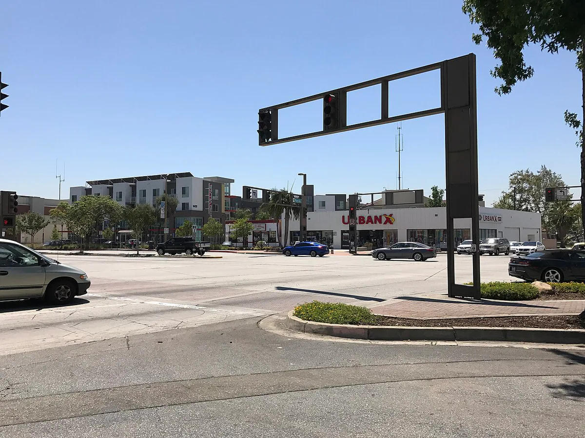 Baldwin Park city landmark and local streetscape