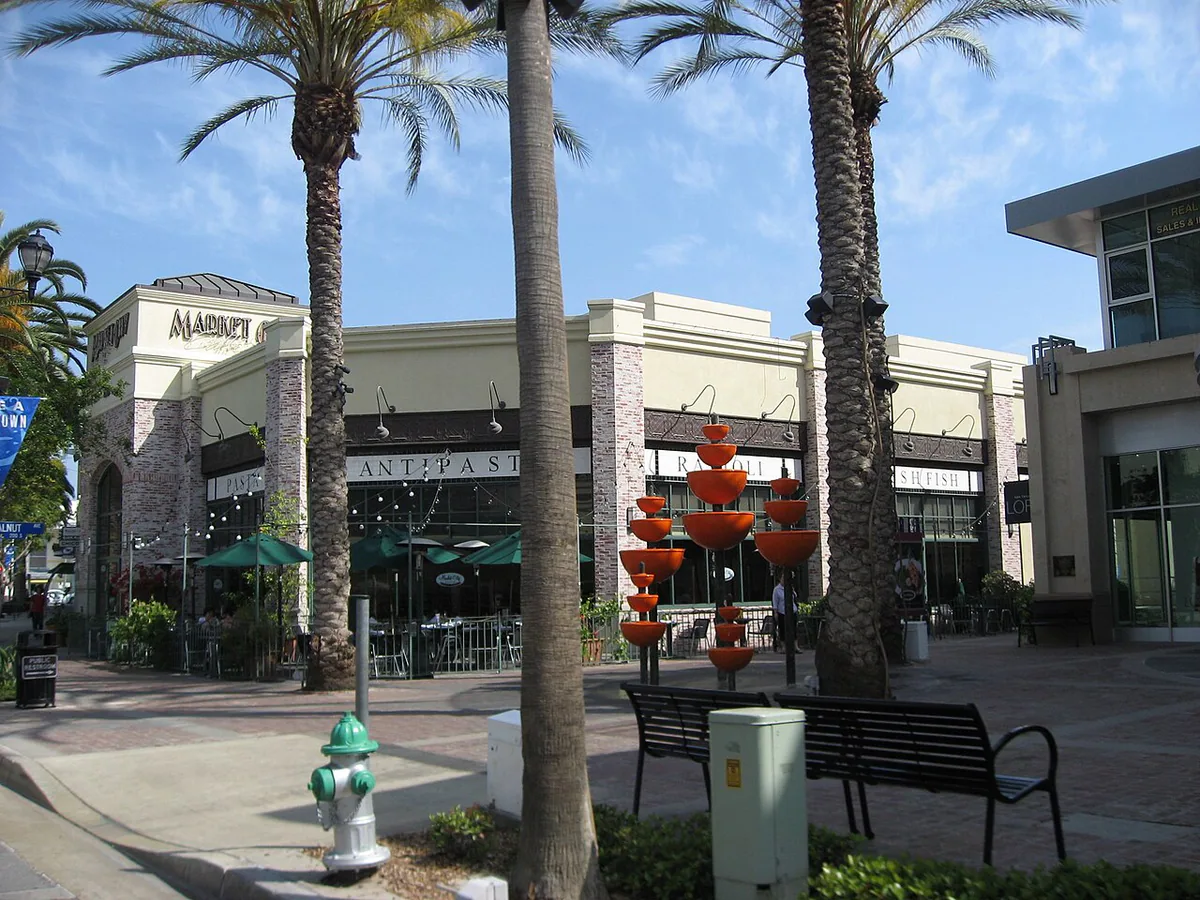 Brea city landmark and local streetscape
