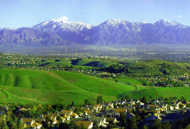 Chino Hills city landmark and local streetscape