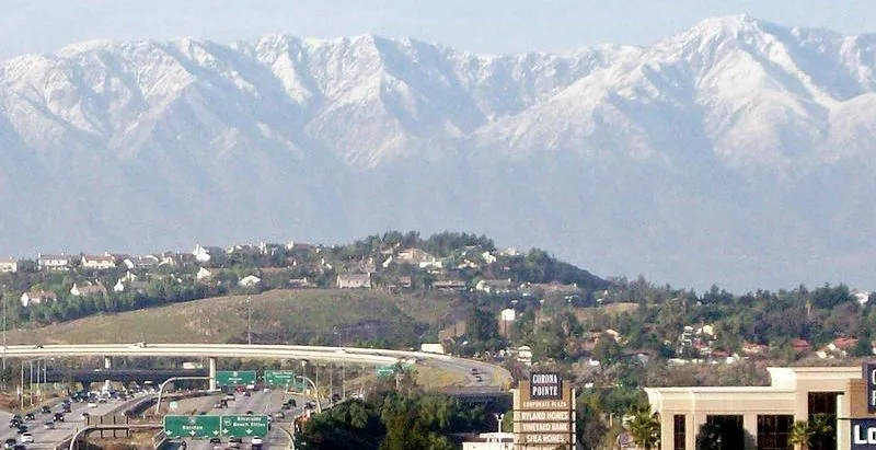 Corona city landmark and local streetscape