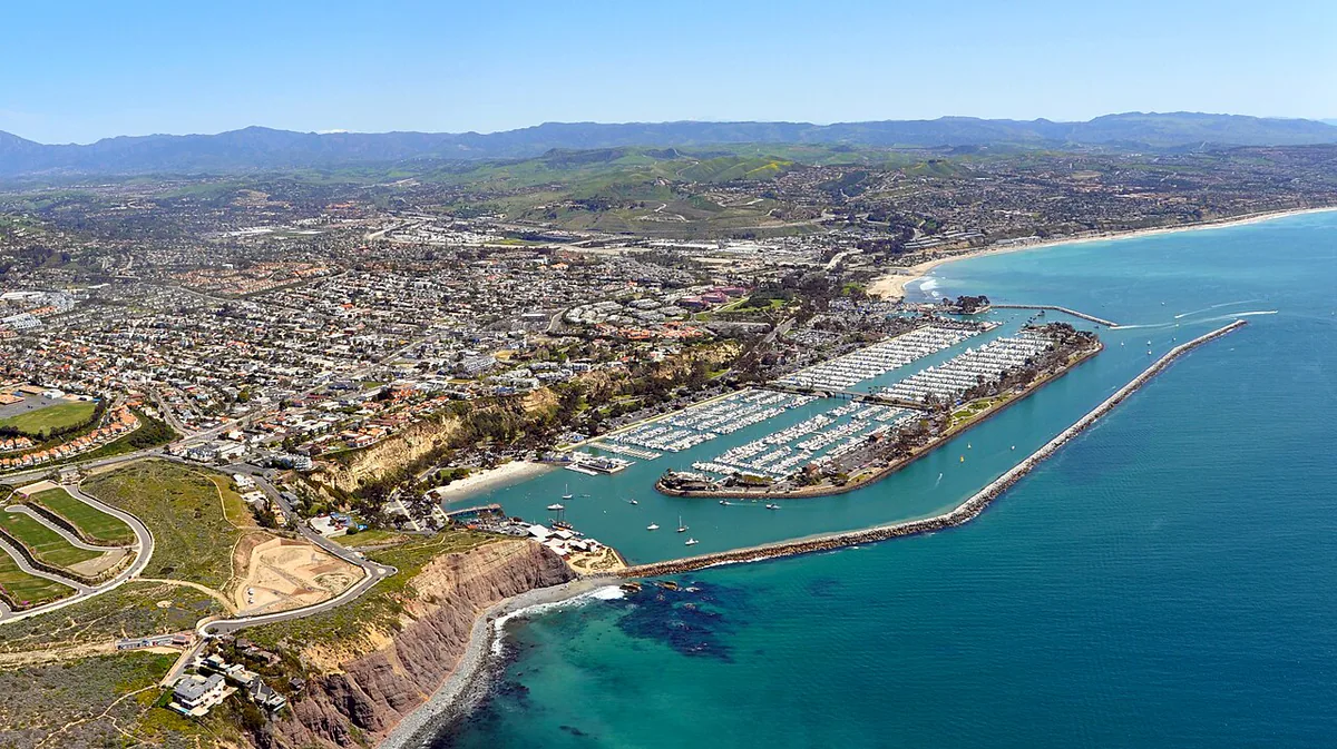 Dana Point city landmark and local streetscape