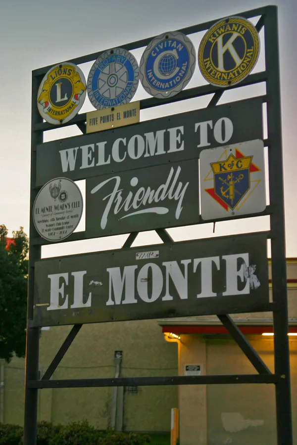 El Monte city landmark and local streetscape