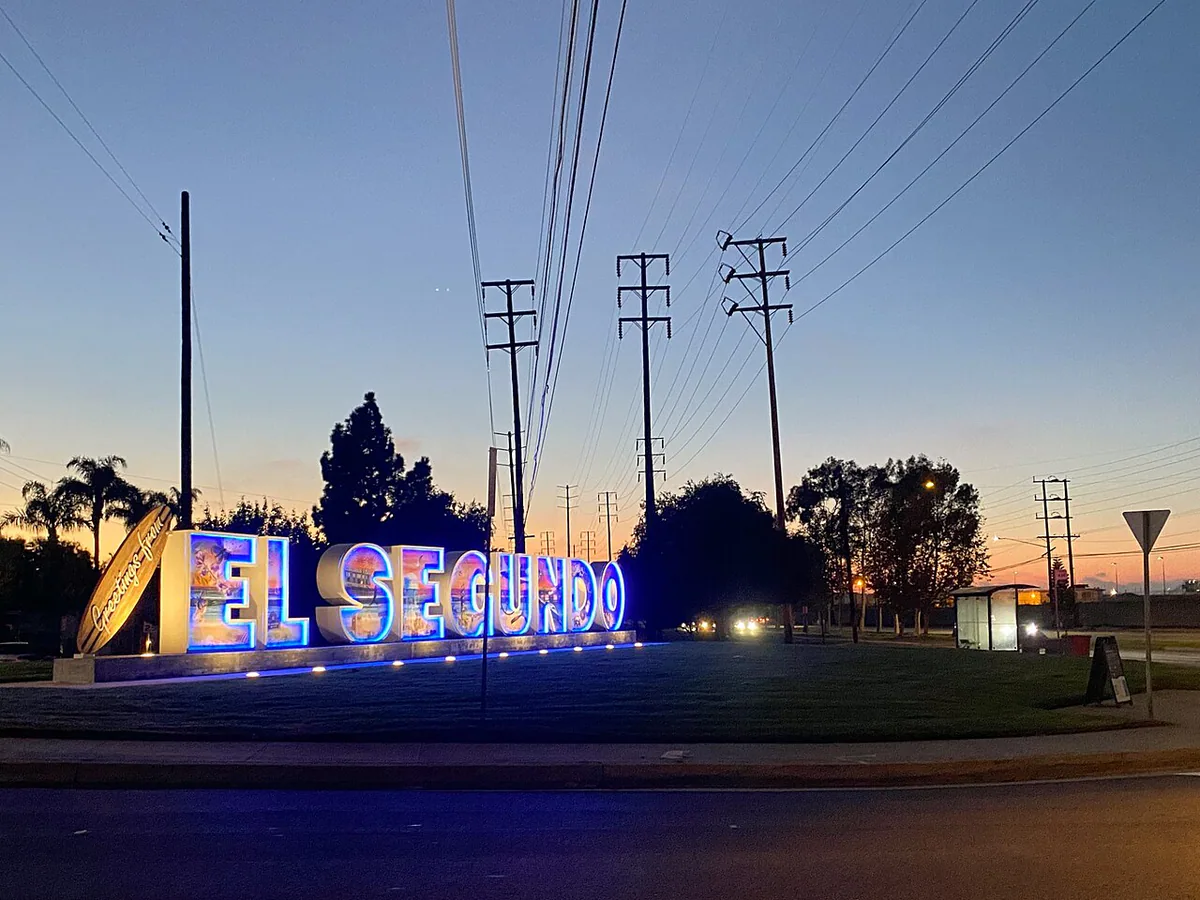 El Segundo city landmark and local streetscape