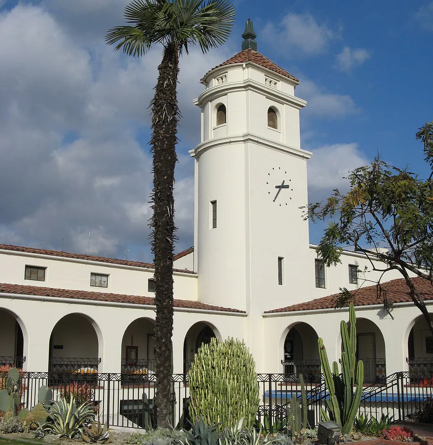 Fullerton city landmark and local streetscape