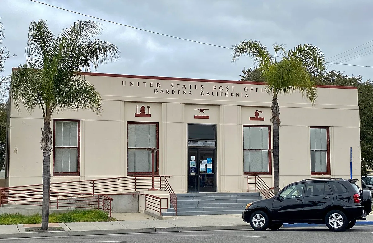 Gardena city landmark and local streetscape
