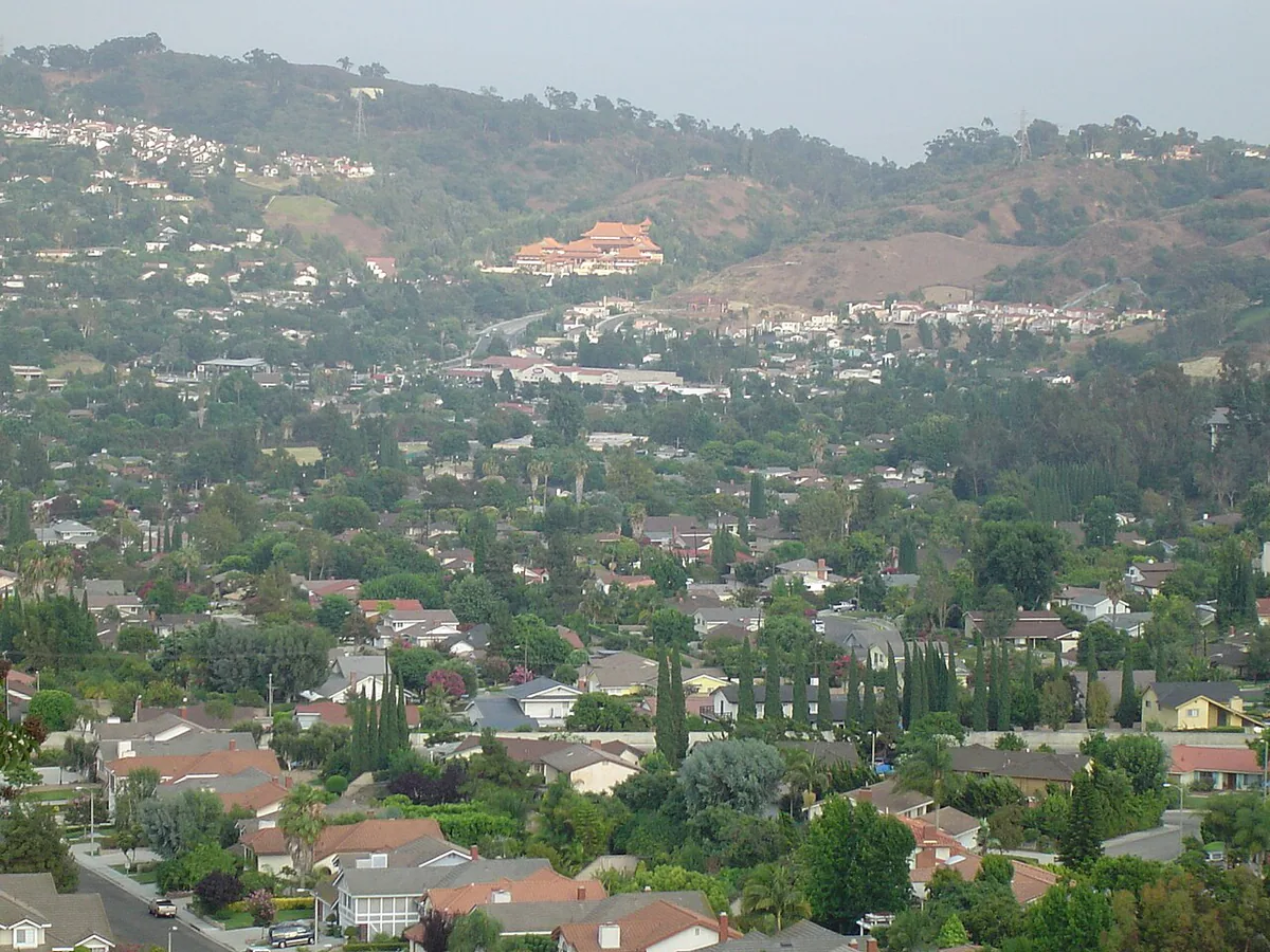 Hacienda Heights city landmark and local streetscape