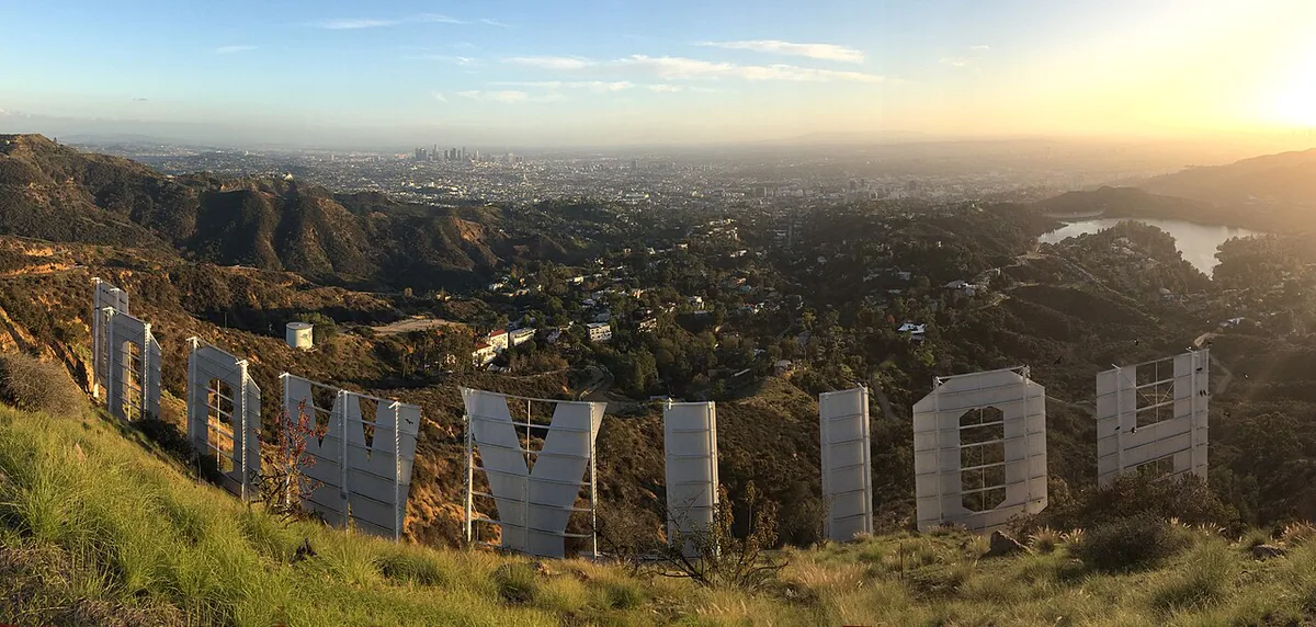 Hollywood city landmark and local streetscape