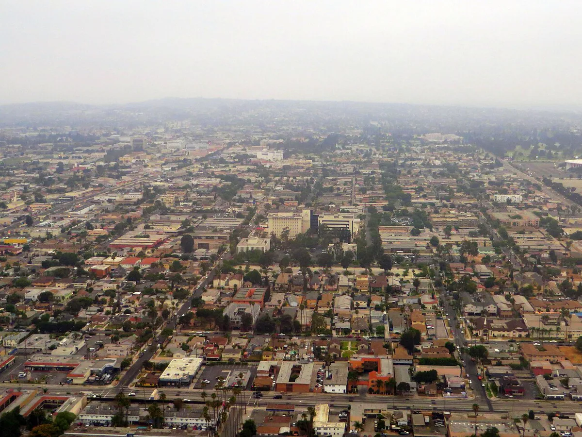 Inglewood city landmark and local streetscape