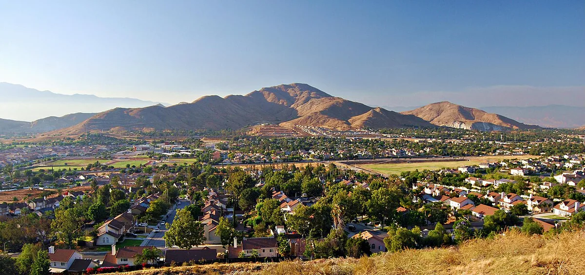 Jurupa Valley city landmark and local streetscape