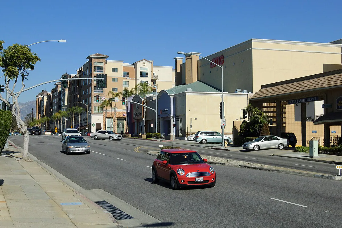 Monterey Park city landmark and local streetscape