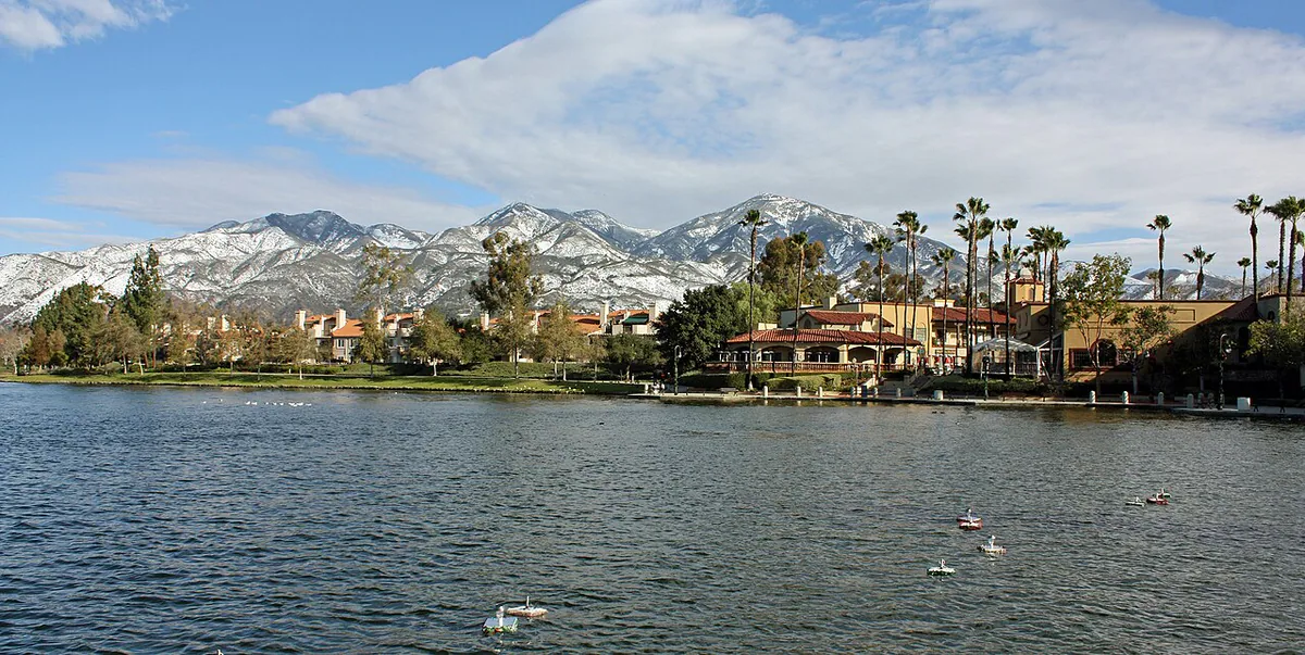 Rancho Santa Margarita city landmark and local streetscape