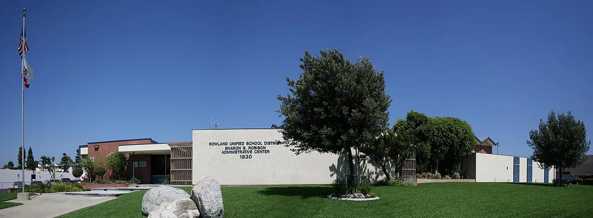 Rowland Heights city landmark and local streetscape