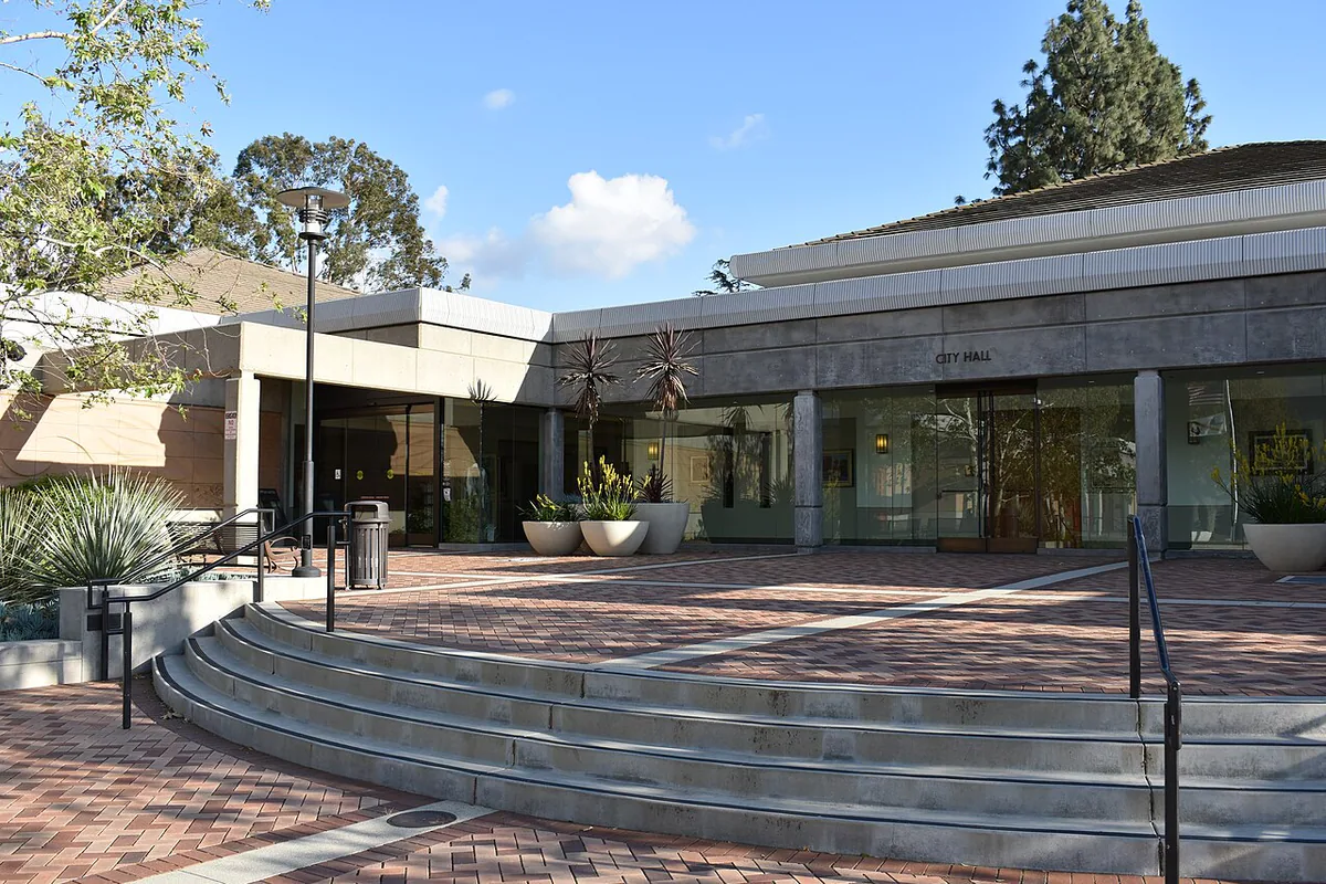 San Dimas city landmark and local streetscape