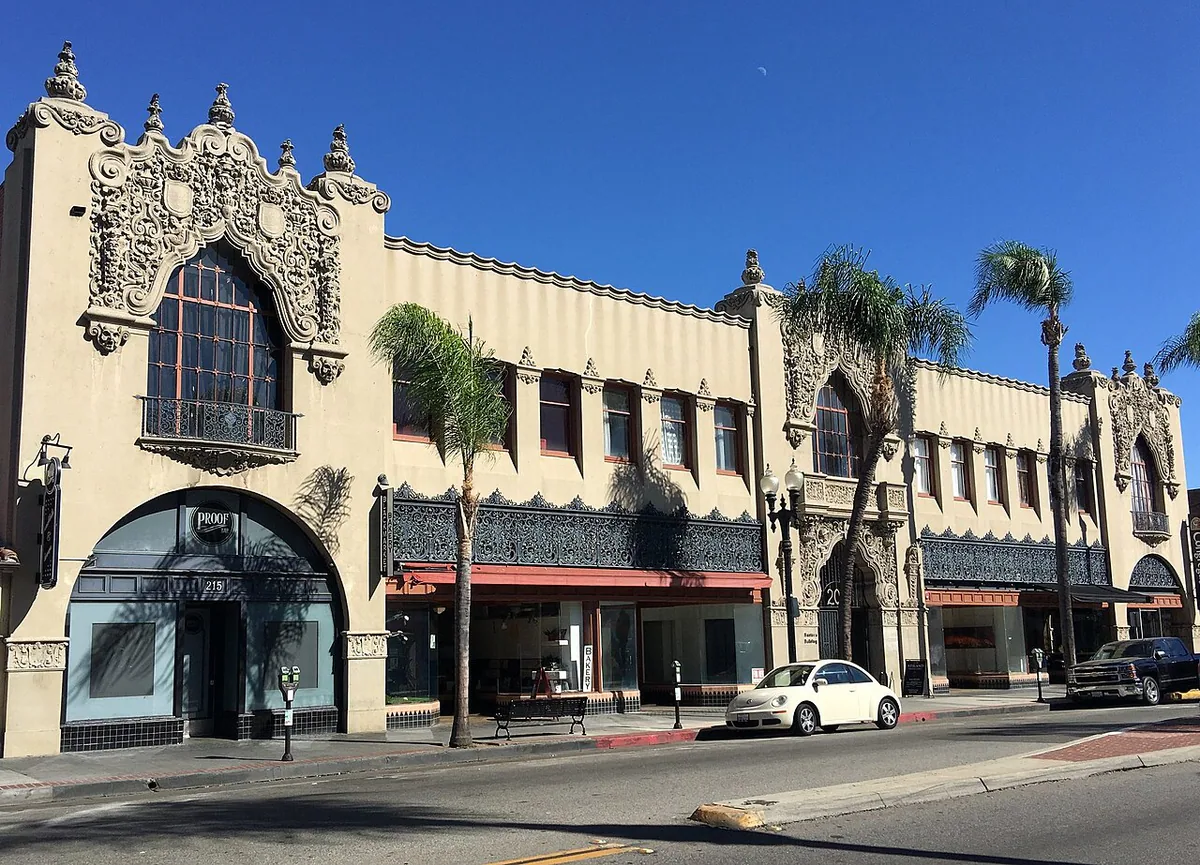 Santa Ana city landmark and local streetscape