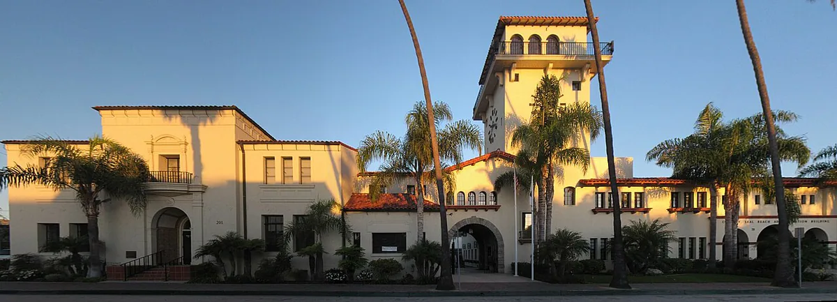 Seal Beach city landmark and local streetscape