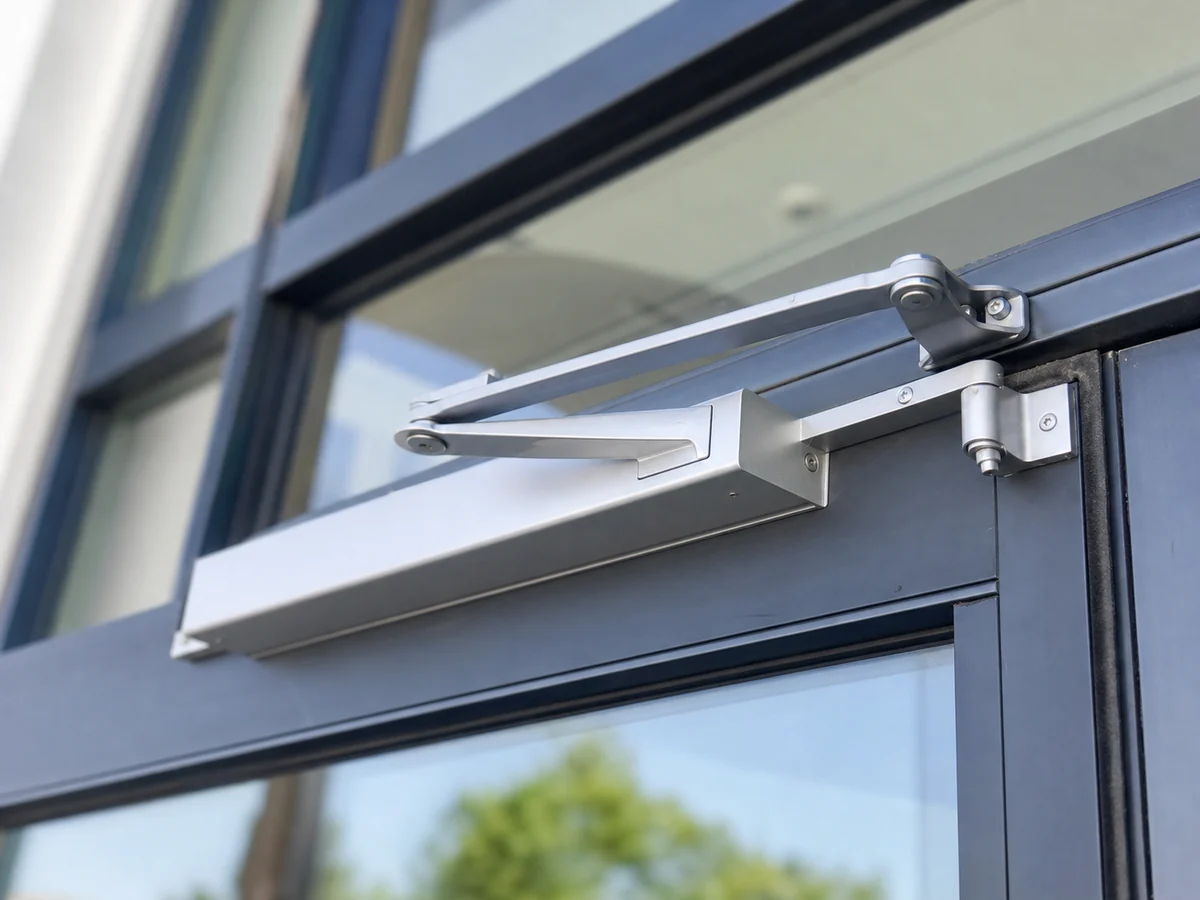 Commercial door closer installation