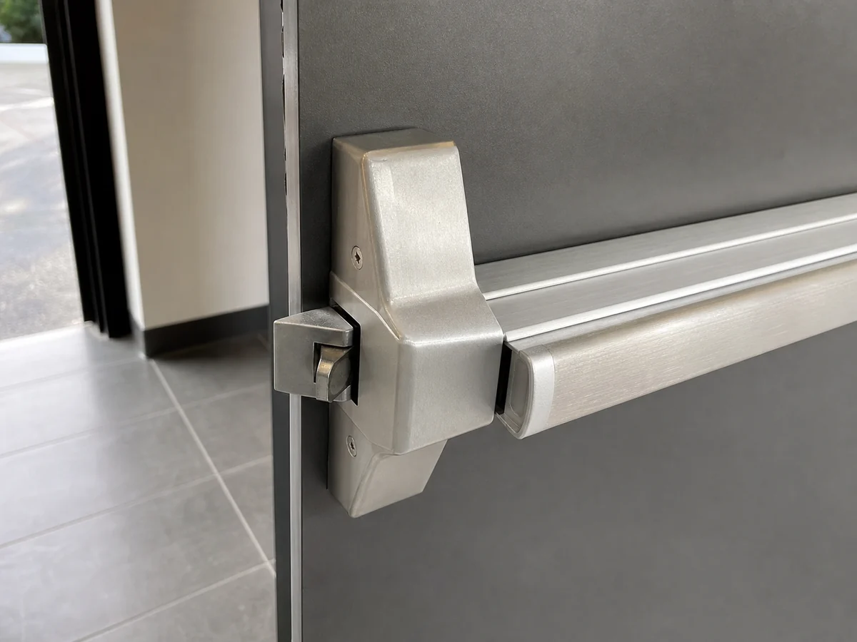 Commercial exit door panic bar