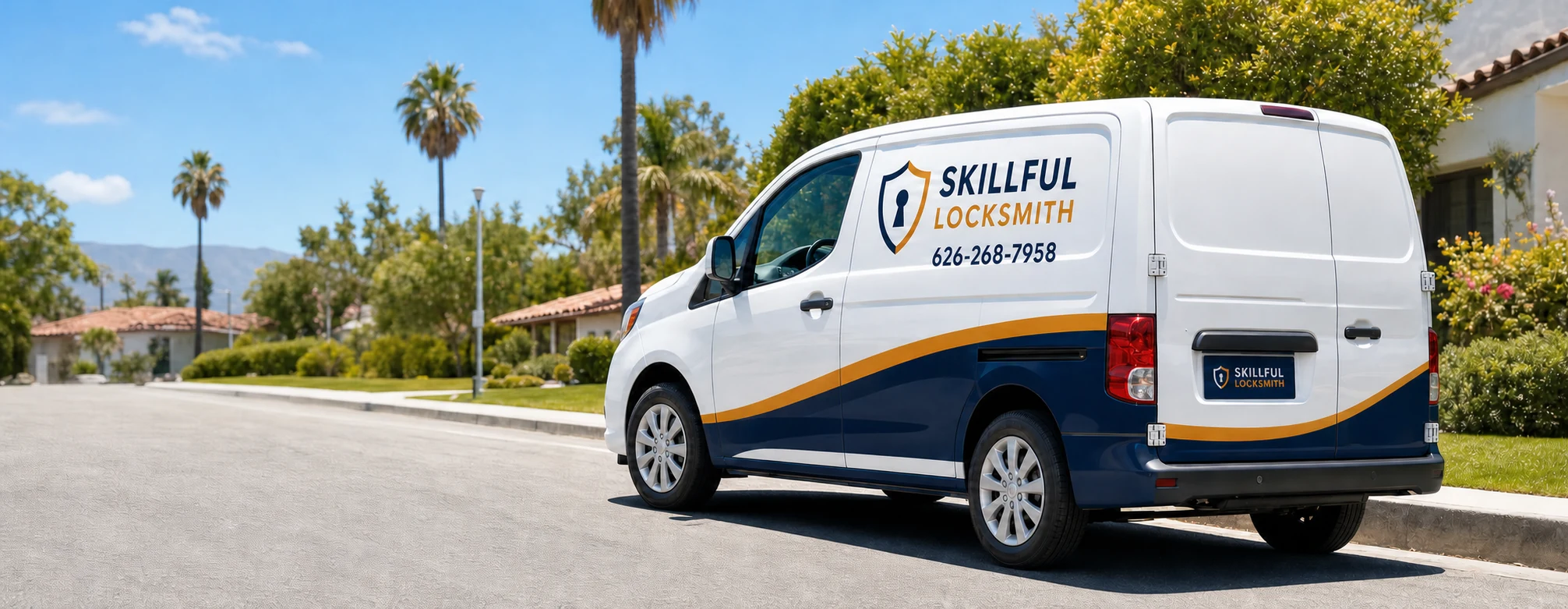 Skillful Locksmith mobile service vehicle in Los Angeles